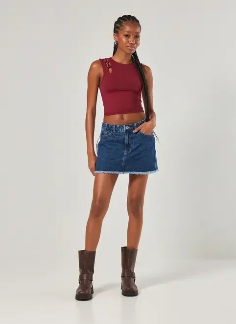 cropped poliamida amarração ombro cropped poliamida amarração ombro