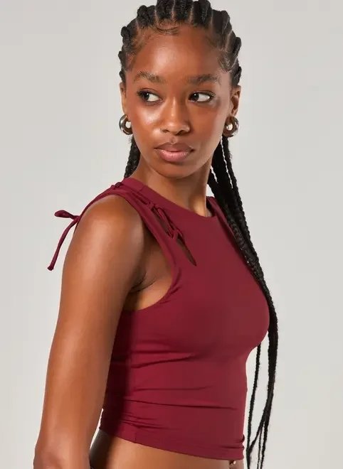 cropped poliamida amarração ombro cropped poliamida amarração ombro