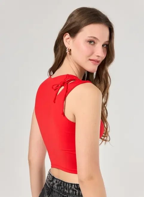 cropped poliamida amarração ombro cropped poliamida amarração ombro