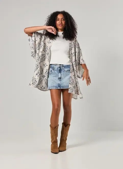 kimono creme estampa mística kimono creme estampa mística