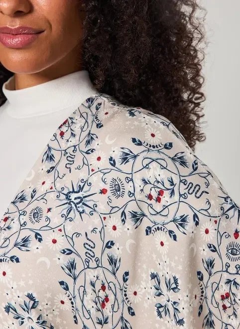 kimono creme estampa mística kimono creme estampa mística