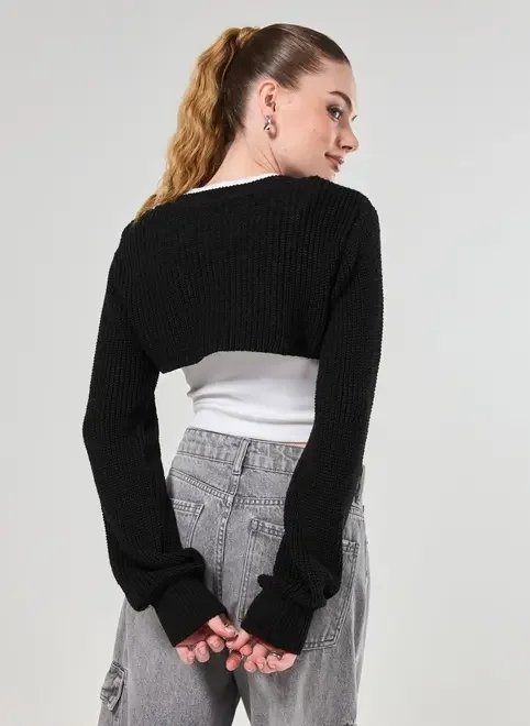 super cropped tricô preto super cropped tricô preto