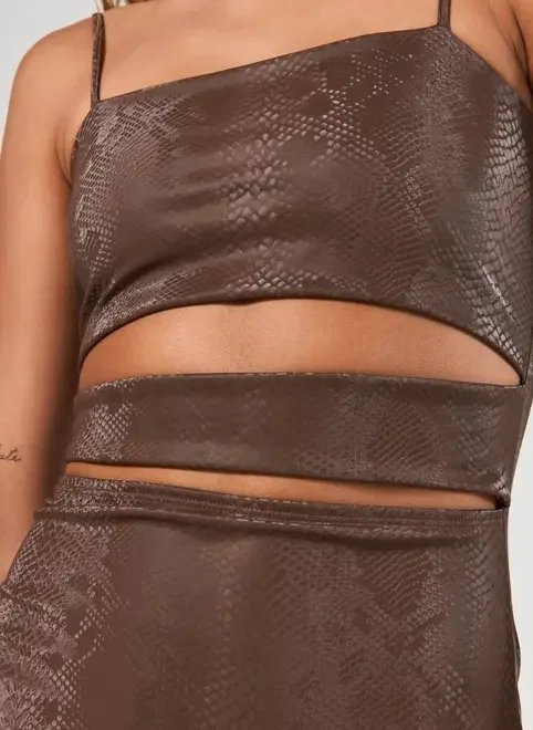 vestido tubinho marrom textura cobra vestido tubinho marrom textura cobra