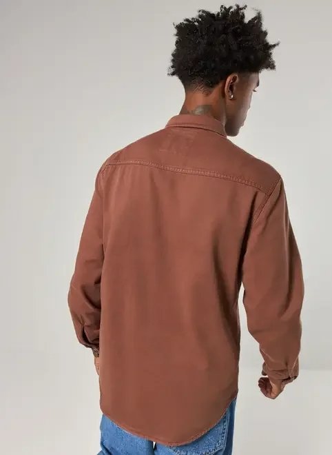 jaqueta estilo camisa sarja marrom jaqueta estilo camisa sarja marrom