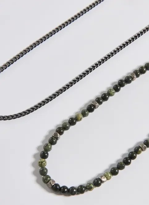conjunto corrente e colar verde conjunto corrente e colar verde