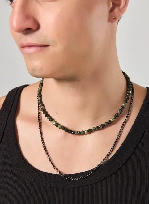 conjunto corrente e colar verde conjunto corrente e colar verde