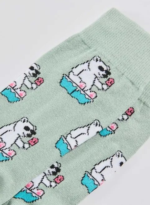 meia verde urso polar meia verde urso polar
