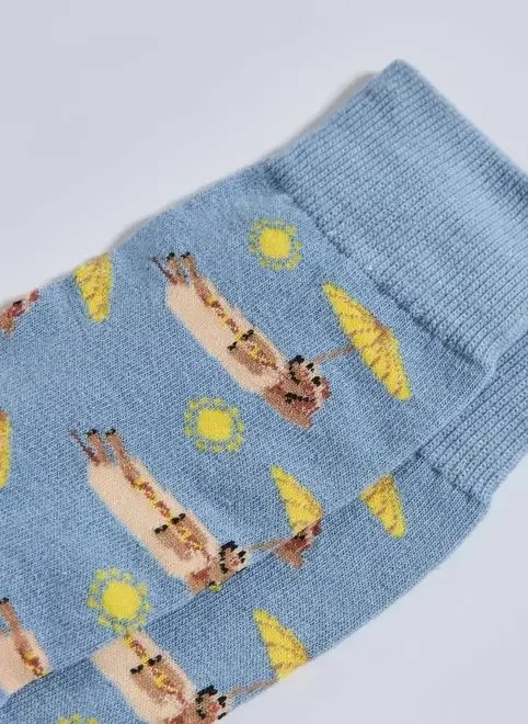 meia azul salsichinha no sol meia azul salsichinha no sol