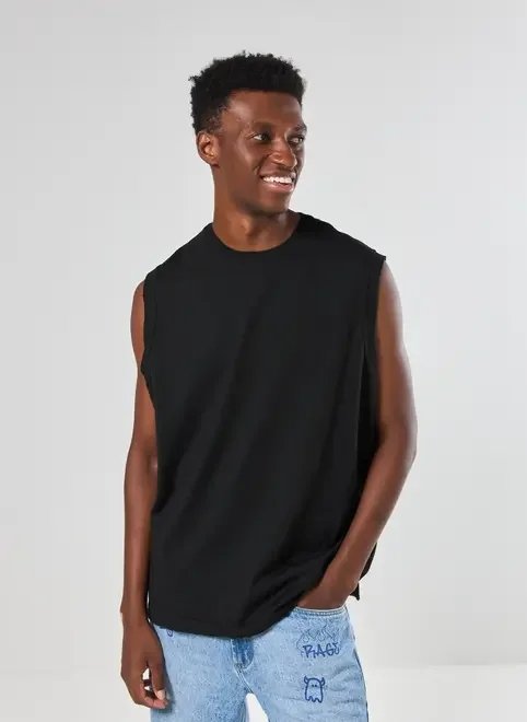 regata estilo colete de tricô preto regata estilo colete de tricô preto