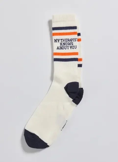 meia listras laranjas e azuis therapist meia listras laranjas e azuis therapist