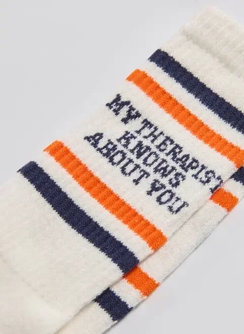 meia listras laranjas e azuis therapist meia listras laranjas e azuis therapist