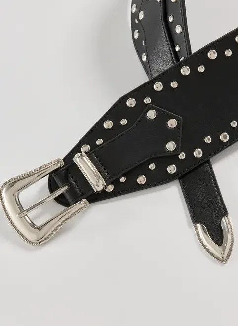 cinto preto largo com tachas cinto preto largo com tachas