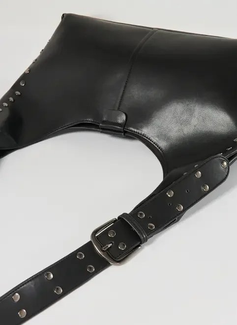 bolsa shopper preta com tachinhas bolsa shopper preta com tachinhas