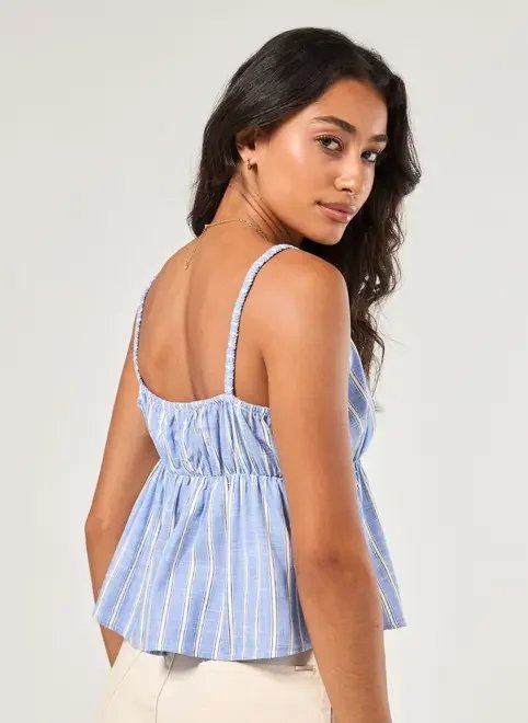 regata linho com laços listrada regata linho com laços listrada