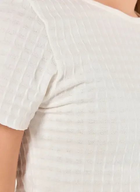 cropped off-white textura xadrez cropped off-white textura xadrez