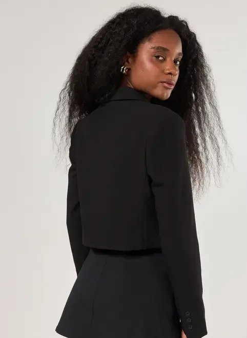 blazer cropped preto blazer cropped preto
