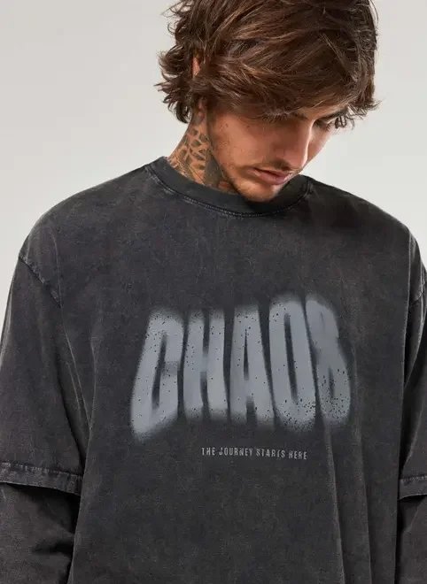 camiseta manga longa comfort estonada chaos camiseta manga longa comfort estonada chaos