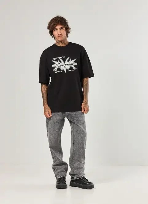 camiseta preta oversized cyberpunk camiseta preta oversized cyberpunk