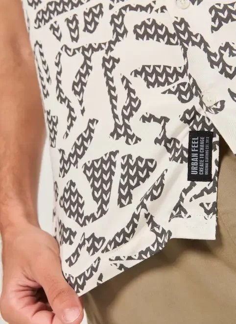 camisa regular estampa orgânica camisa regular estampa orgânica