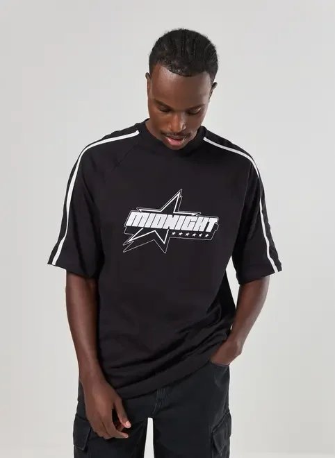 camiseta oversized preta midnight camiseta oversized preta midnight