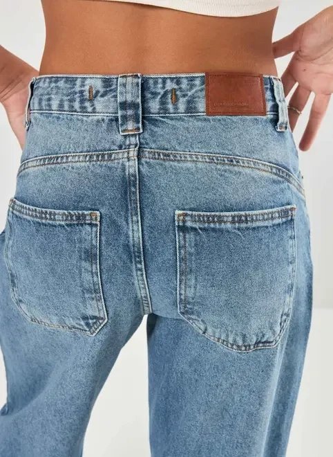calça jeans wide leg barra dobrada calça jeans wide leg barra dobrada