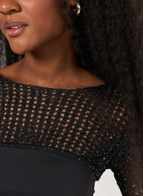 super cropped tricô com brilho super cropped tricô com brilho