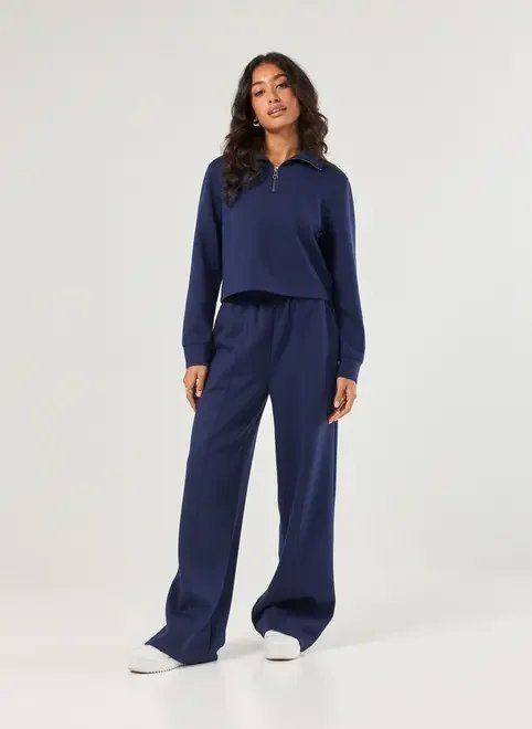 calça moletom reta marinho calça moletom reta marinho