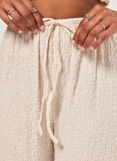 calça wide leg texturizada calça wide leg texturizada