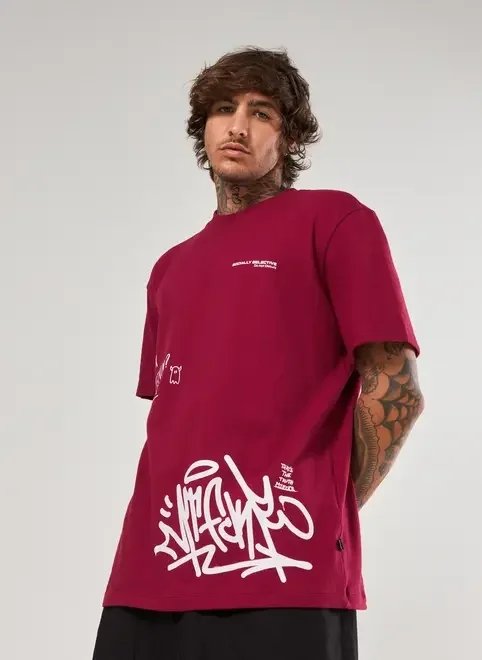 camiseta bordô comfort malhão grafite camiseta bordô comfort malhão grafite