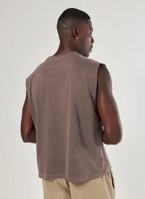 regata sleeveless box marrom estonada regata sleeveless box marrom estonada