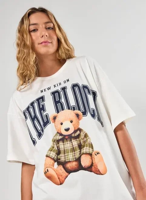 camiseta oversized estampa ursinho camiseta oversized estampa ursinho