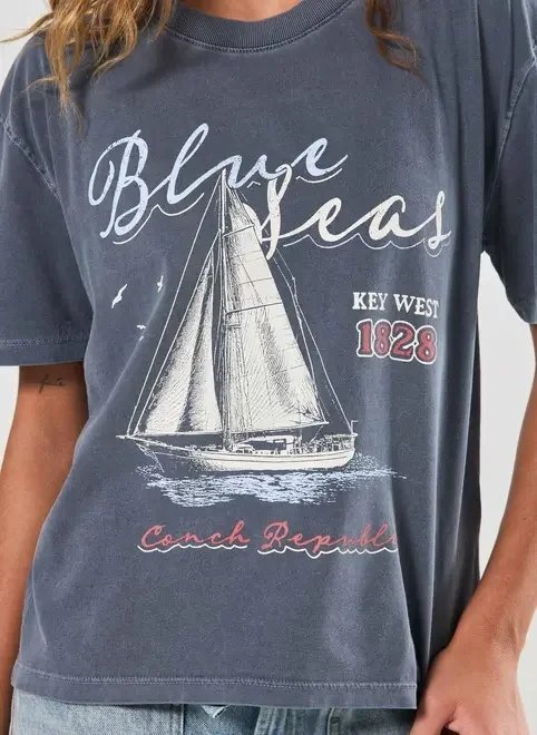 camiseta azul estonada blue seas camiseta azul estonada blue seas