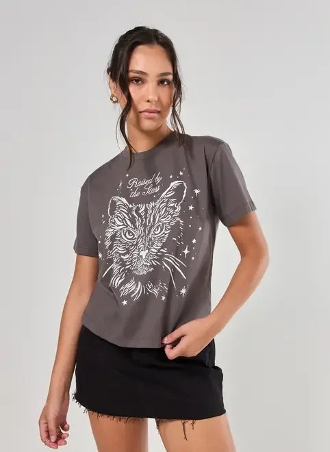 camiseta chumbo gato místico camiseta chumbo gato místico