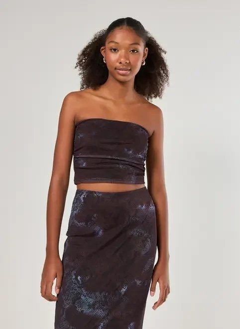 tube top tule estampado tube top tule estampado