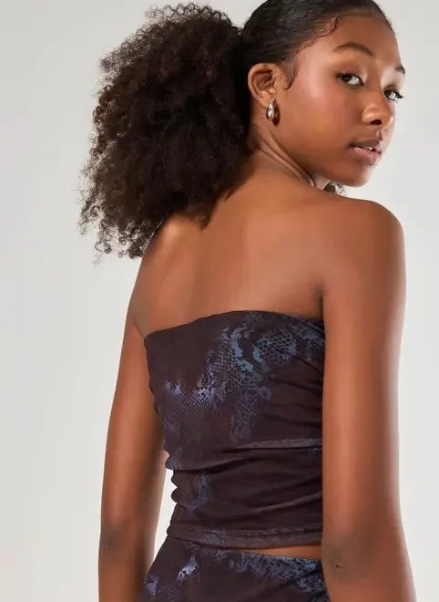 tube top tule estampado tube top tule estampado