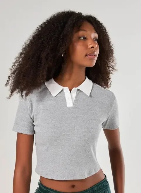 cropped polo ribana cropped polo ribana