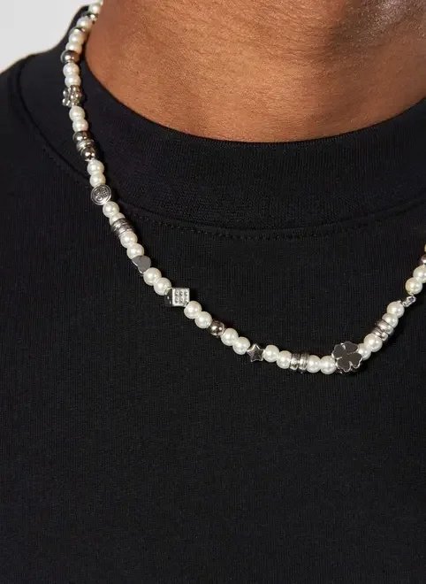 colar pérolas artificiais e miçangas fun colar pérolas artificiais e miçangas fun