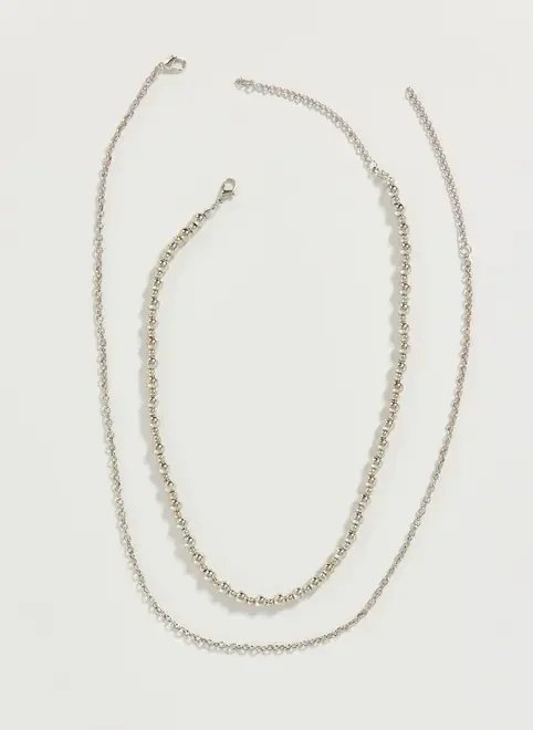 conjunto colares esferas prateadas conjunto colares esferas prateadas