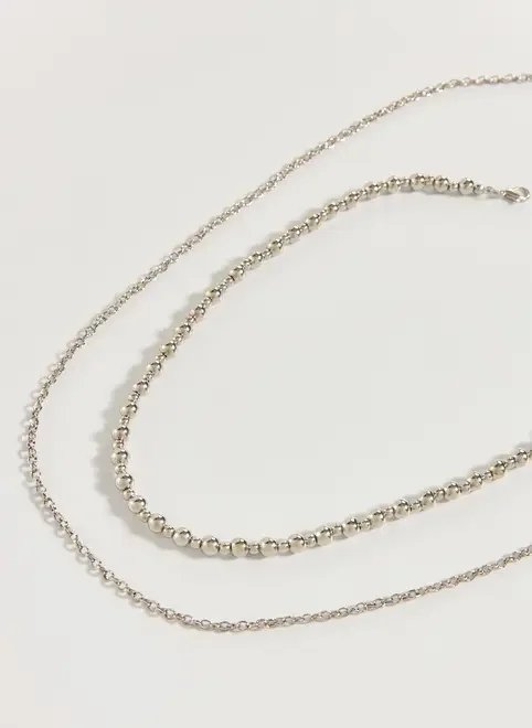 conjunto colares esferas prateadas conjunto colares esferas prateadas