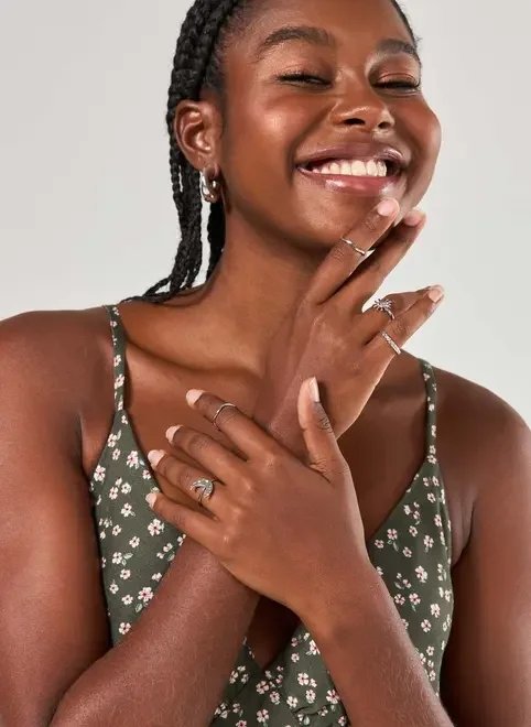 conjunto 5 anéis preteados sol e lua conjunto 5 anéis preteados sol e lua