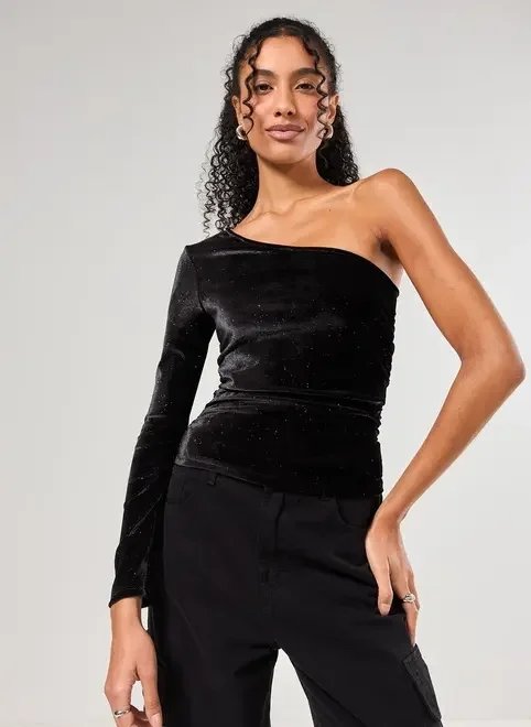 cropped manga longa veludo brilhante cropped manga longa veludo brilhante