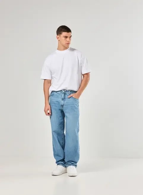calça oversized em jeans circular calça oversized em jeans circular