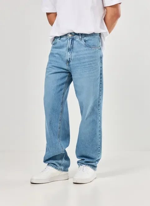 calça oversized em jeans circular calça oversized em jeans circular