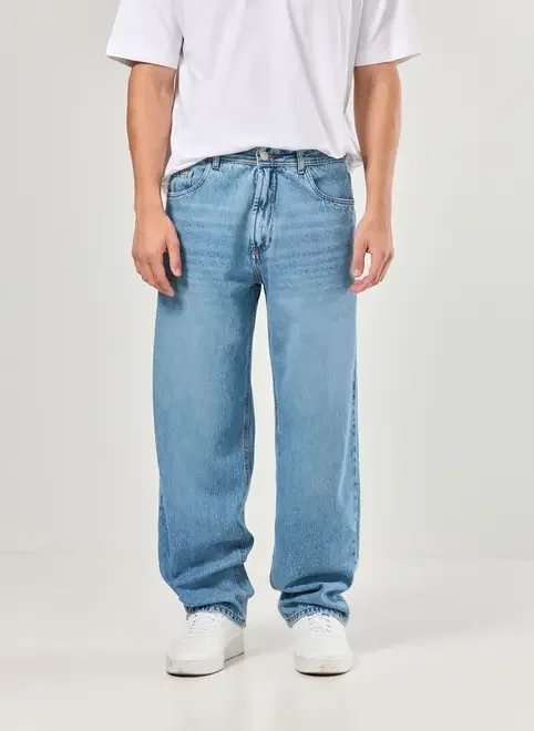 calça oversized em jeans circular calça oversized em jeans circular