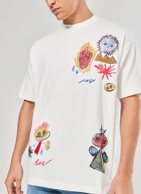 camiseta relaxed estampa desenhos camiseta relaxed estampa desenhos