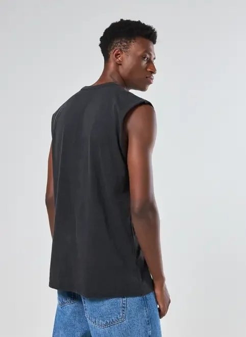 regata sleeveless preta estampa paisagem regata sleeveless preta estampa paisagem