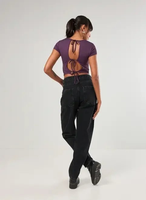 cropped poliamida com amarração cropped poliamida com amarração