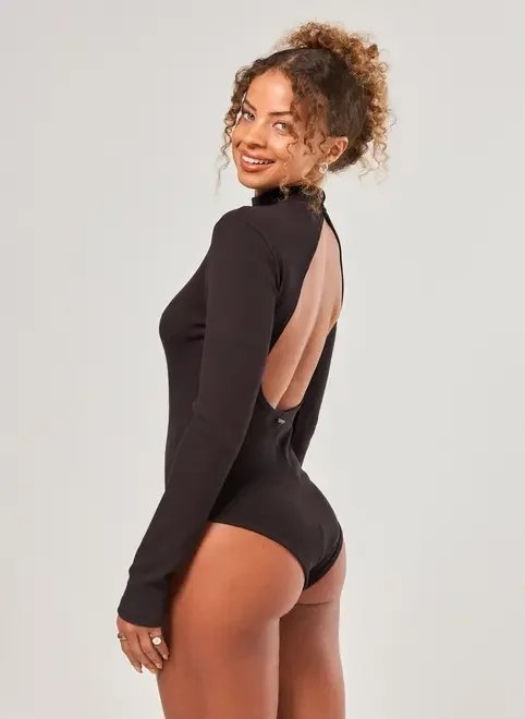 body manga longa preto costas abertas body manga longa preto costas abertas