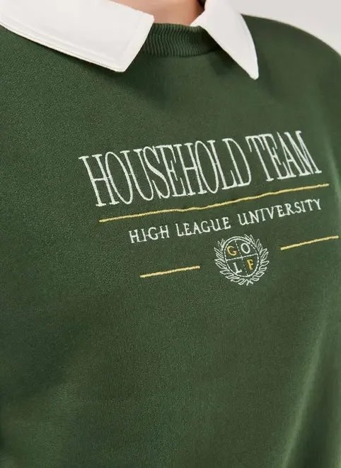 moletom verde com golinha college moletom verde com golinha college