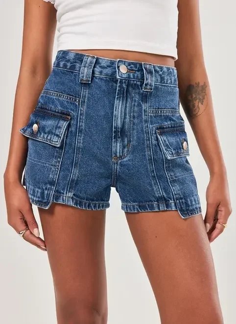 short jeans mom bolsos alongados short jeans mom bolsos alongados